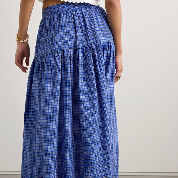 Dôen Sebastiane Skirt in Cassis Check Size XL - Picture 4 of 4